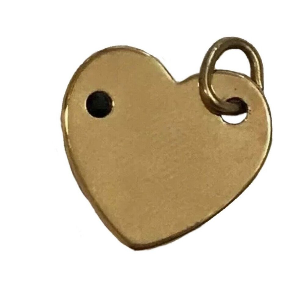 Wren Studio Charm Gold Plated Heart Necklace Pendant Rhinestone No Chain